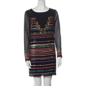 Mara Hoffman Black Shift Dress w/ Sequins Sz M